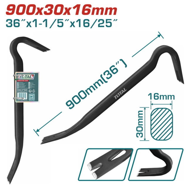 TOTAL WRECKING BAR 910mm (THT431362)