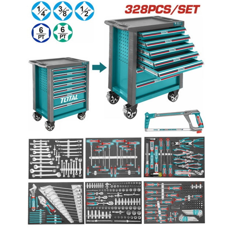 TOTAL 328 Pcs tool chest set (THPTCS73281)
