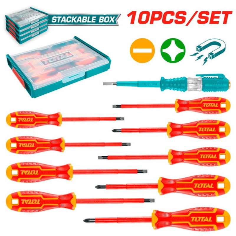 TOTAL 8PCS INSULATED SCREWDRIVERS 1000V (THKTV02S101)