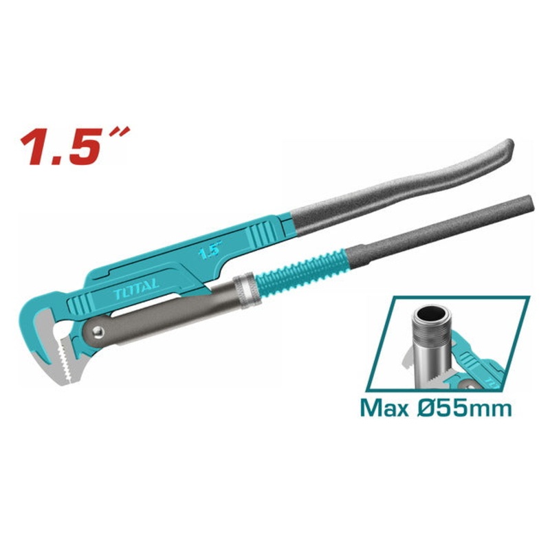 TOTAL HEAVY DUTY SWEDISH PIPE WRENCH 90o 1-1/2" (THT172151)