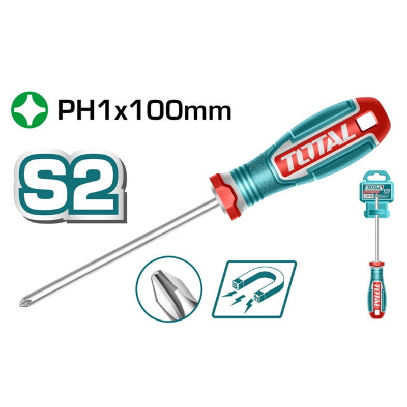 TOTAL Phillips screwdriver PH1?100mm (TSDPH1100)