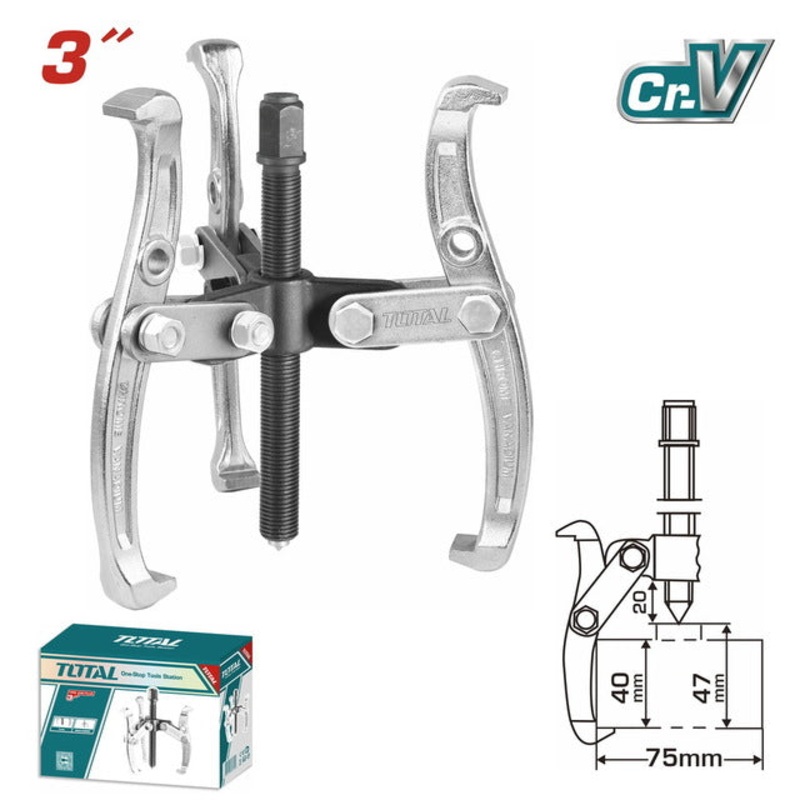 TOTAL Three Jaws Puller 3" (THTGP336)