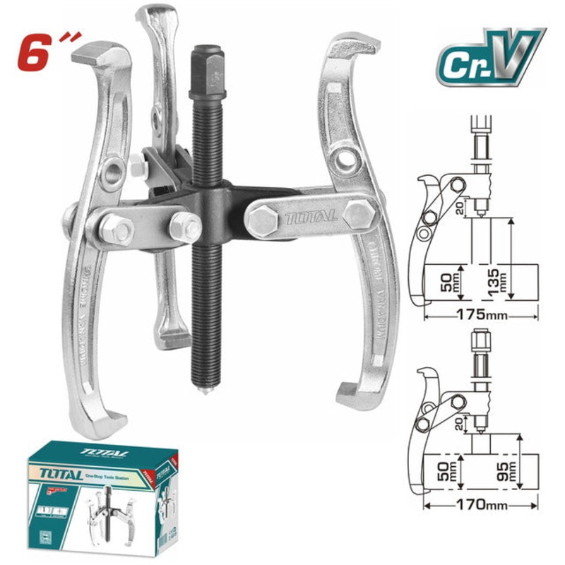 TOTAL THREE JAWS PULLER 6" (THTGP366)