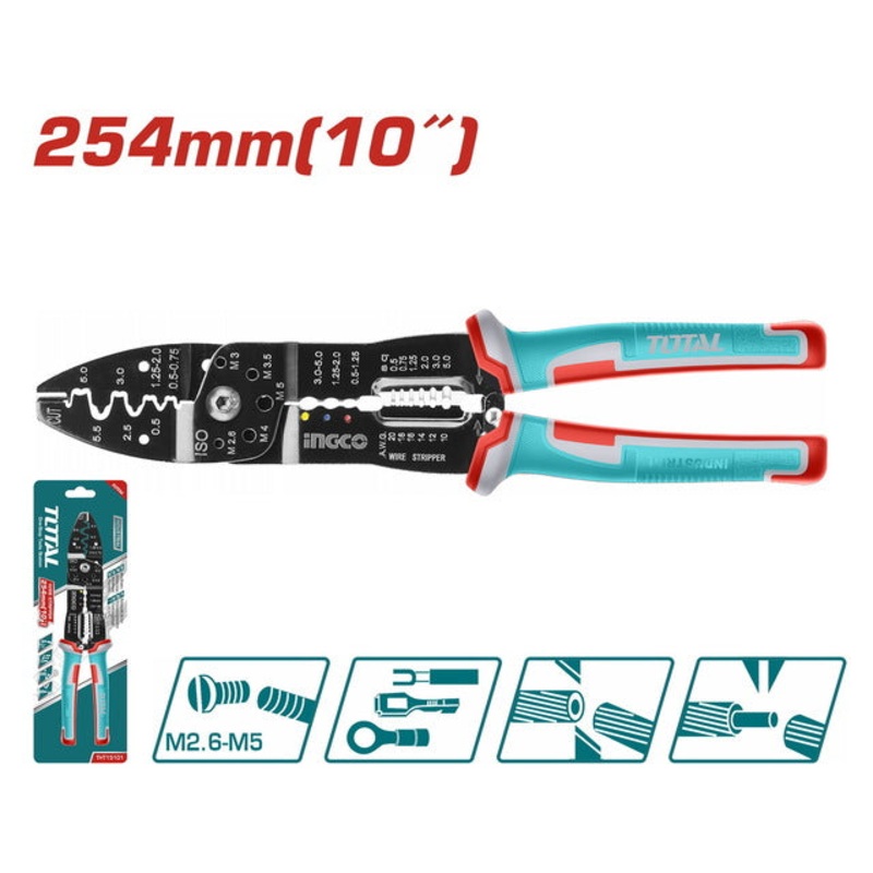 TOTAL WIRE STRIPPER 250mm (THT15101)