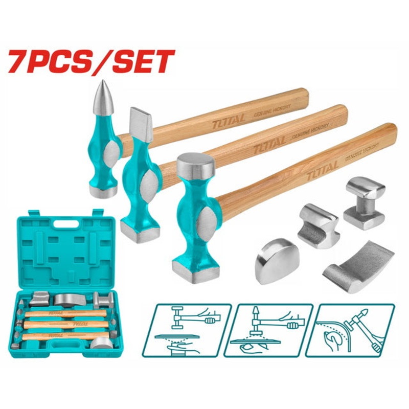 TOTAL 7 Pcs Body And Fender Hammer Set (TBAFO712)