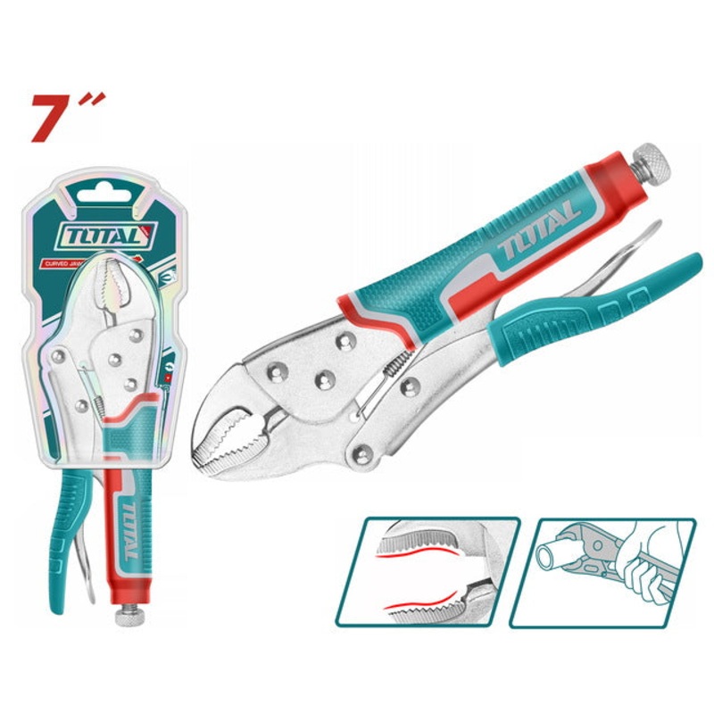 TOTAL CURVED JAW LOCK PLIER 7" (THT190703)