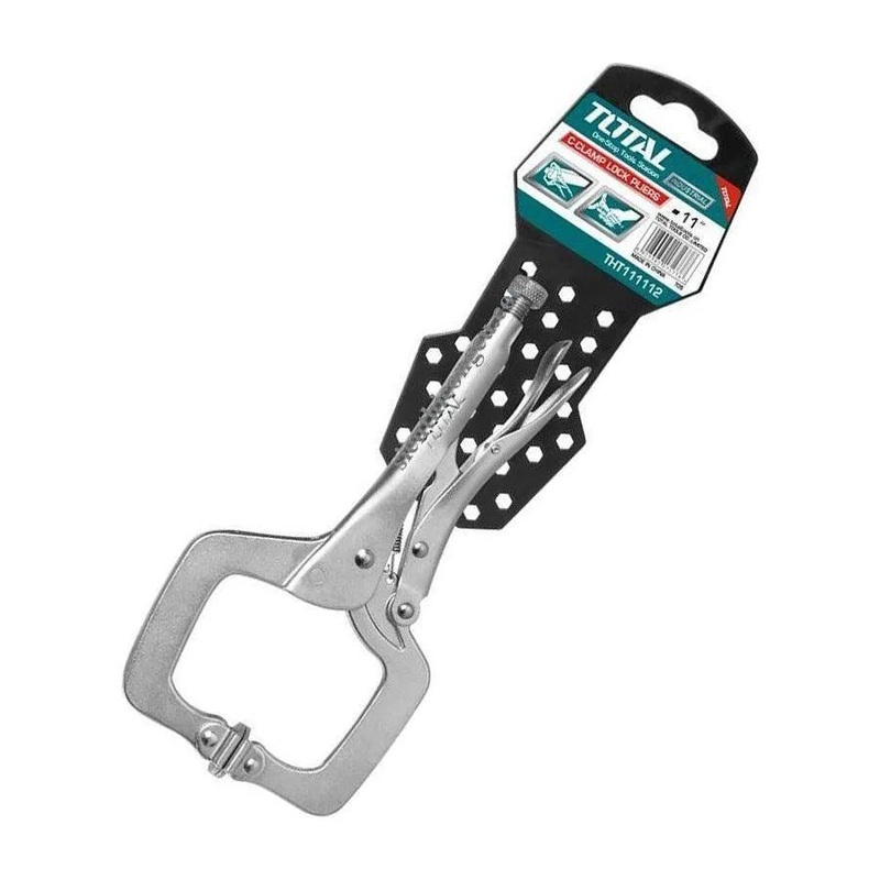 Total THT111112 Vise Grip C-Clamp Lock Wrench Plier 11"