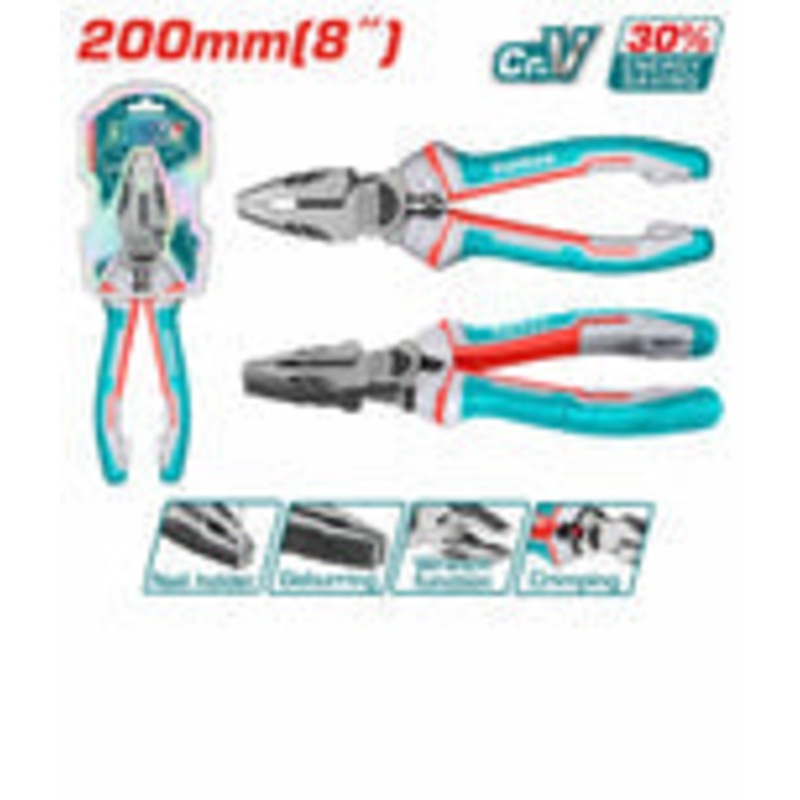 TOTAL TOOLS High leverage combination pliers (8") inch-THT210806S