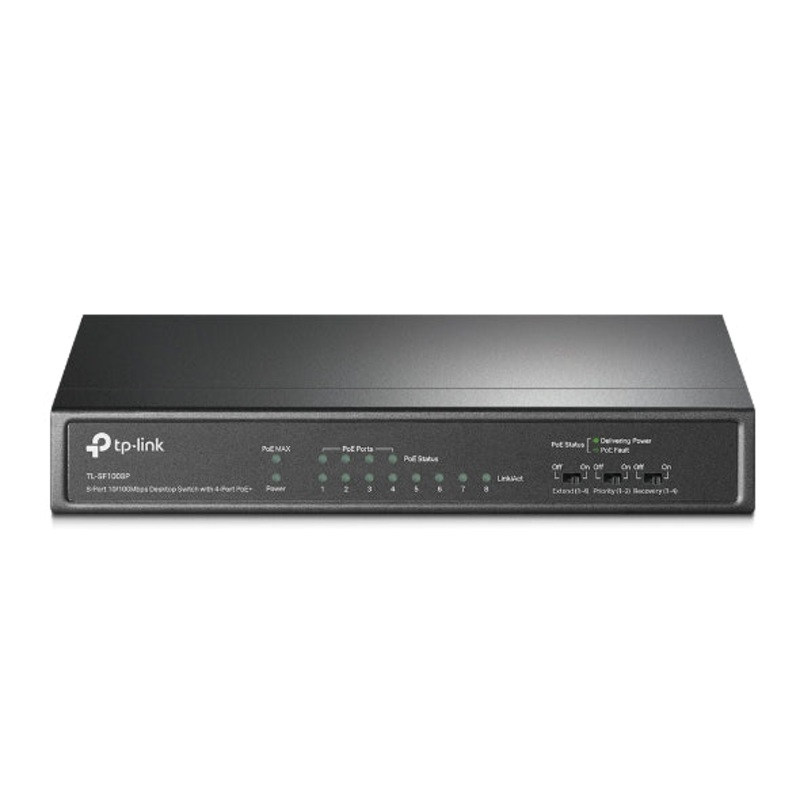 TP-Link TL-SF1008P 8-Port 10/100Mbps Desktop Switch with 4-Port PoE