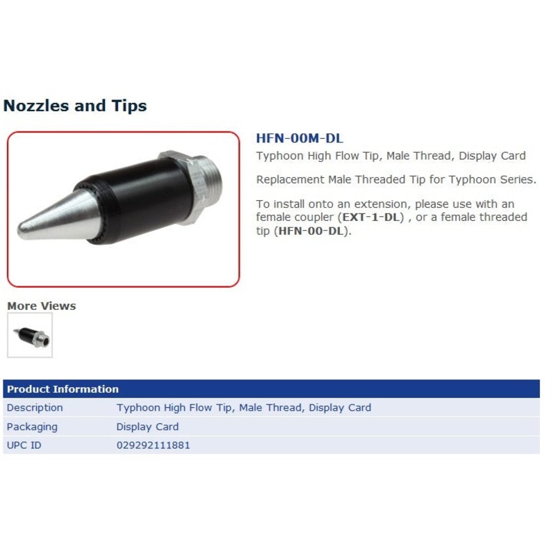 HFN-00M-DL NOZZLE (MALE) FOR  TYP-2500CS