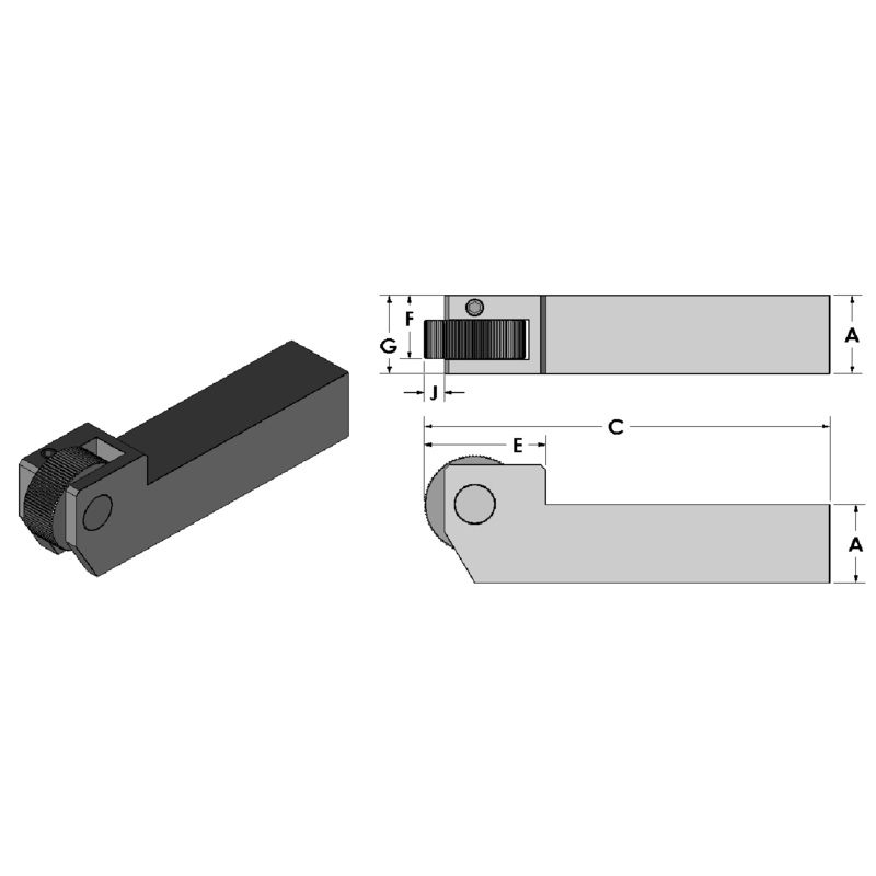 BUMP TYPE KNURL HOLDER 3/4    SHANK OR-BH-KP