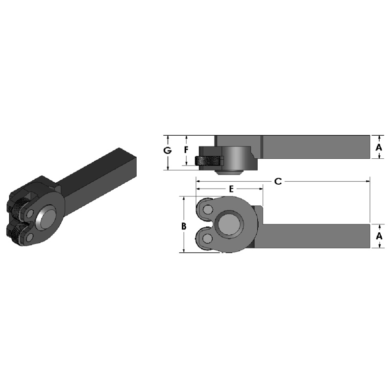 SELF-CENTERING 1" SHANK KNURL HOLDER OR 2KP16P