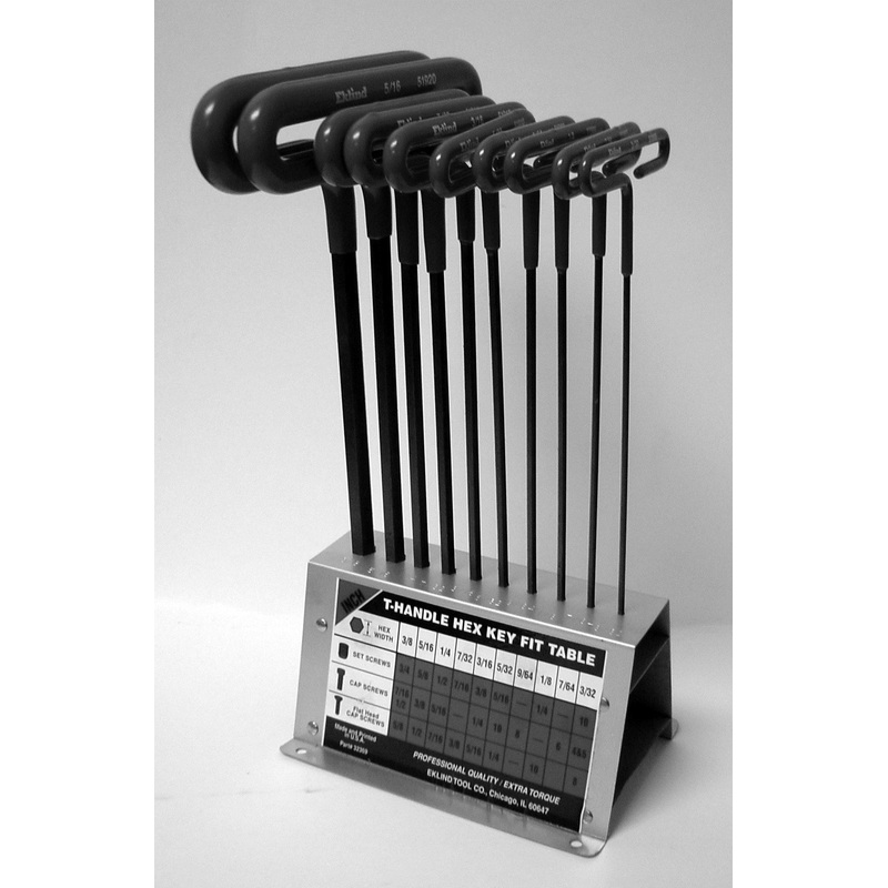6" Cushion Grip T-Handle set  W/stand 3/32-3/8 cap. #50160