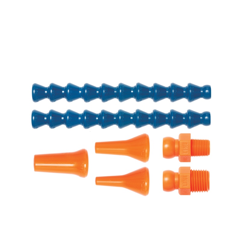 1/4 HOSE KIT(2hose-5-3/4" 1ea 1/16,1/4,1/8 nozzle 1/8,1/4NPT