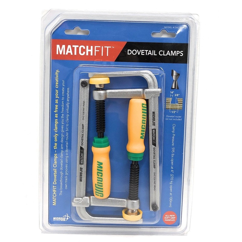 Microjig Matchfit Dovetail Clamps (2-Pack) DVC-538K2