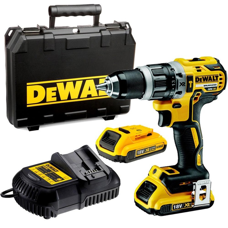 Dewalt 18V Brushless Hammer Drill G2 +2X 2Ah Batt DCD796D2-QW