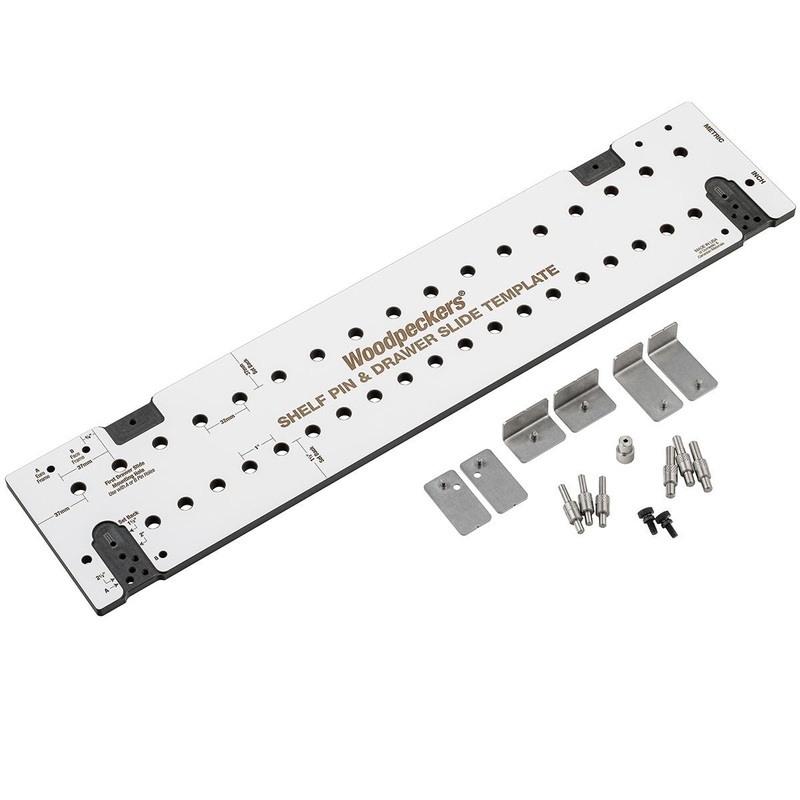 Woodpeckers Shelf Pin And Drawer Slide Template SPT2