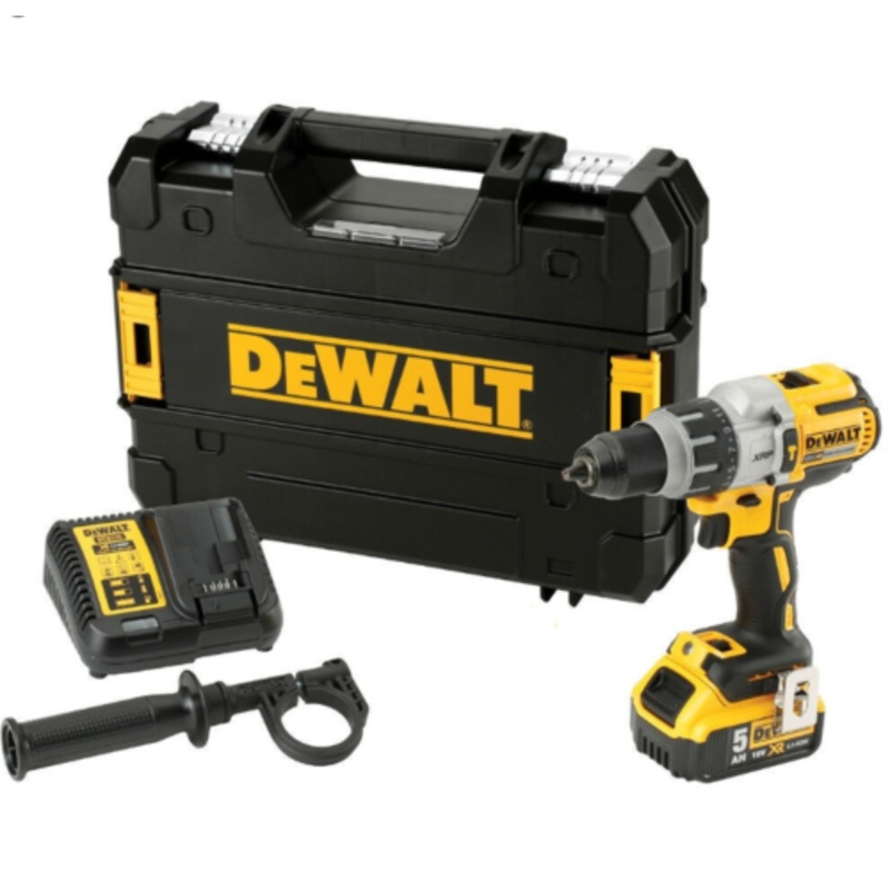 Dewalt 18V Brushless Hammer Drill + 1X 5Ah Batt + Charger DCD996P1-QW