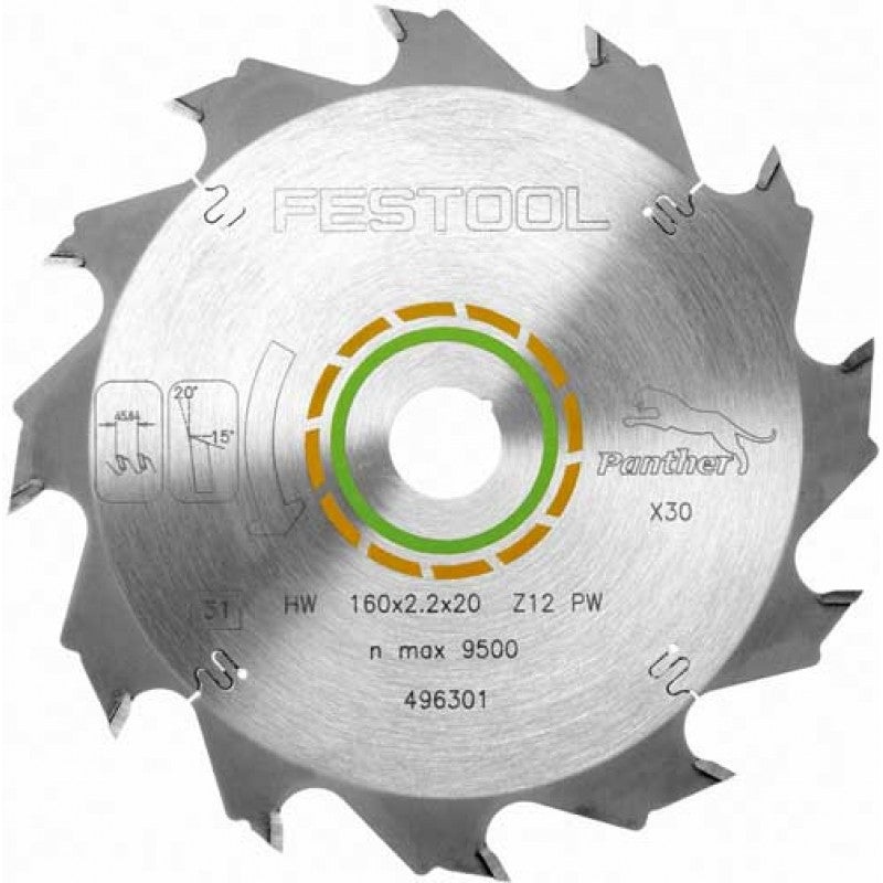Festool Saw blade WOOD RIP CUT HW 160x2,2x20 PW12 496301