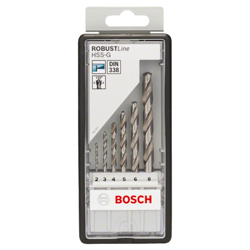 Bosch Robust-Line HSS Drill Bit Set 6 pc 2607010529