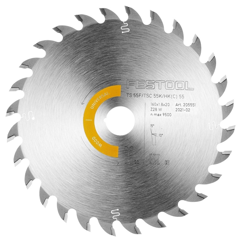 Festool Saw blade Wood Universal HW 160x1,8x20 W 28 205551
