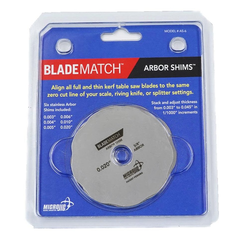 Microjig BladeMatch Arbor Shims AS-6