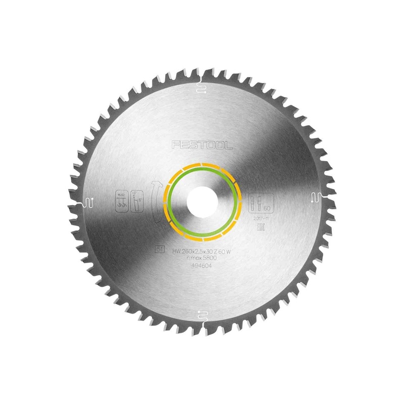 Festool Saw blade WOOD UNIVERSAL HW 260x2,5x30 W60 494604