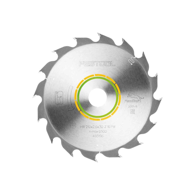 Festool Saw blade WOOD RIP CUT HW 210x2,6x30 PW16 493196