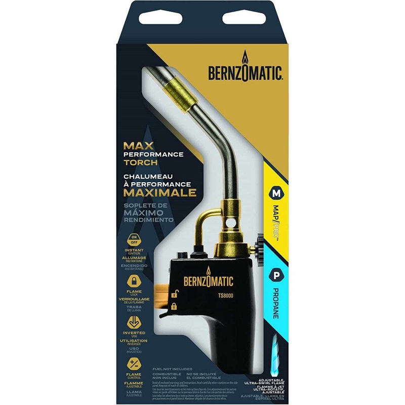 Bernzomatic Max Heat Torch Ultra Swirl With Adustable Flame TS8000T