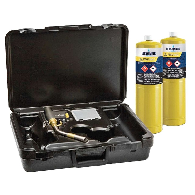 Bernzomatic Max Performance Torch with 2 Pro Max Cylinders TS8000T