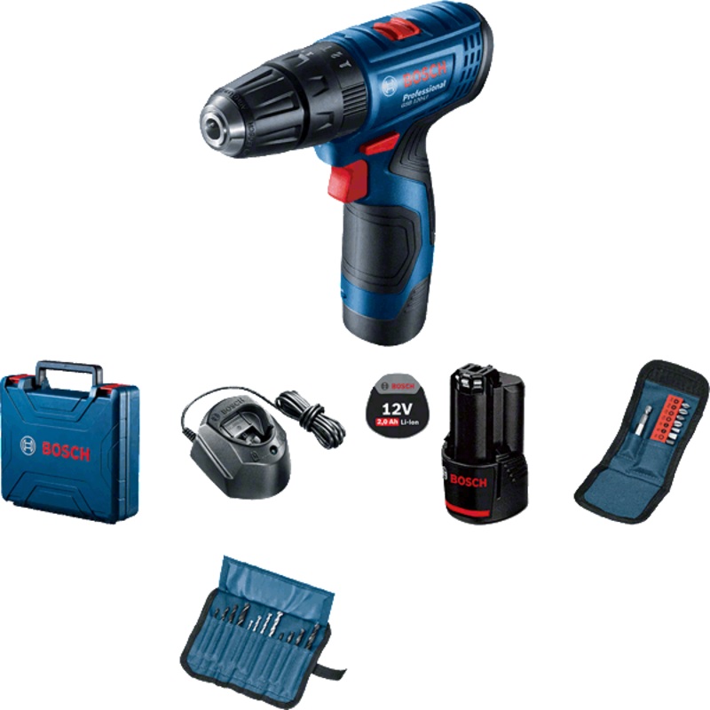 Bosch Professional Cordless Drill 1.5 ah Kit GSB 120 Li 06019G81K2
