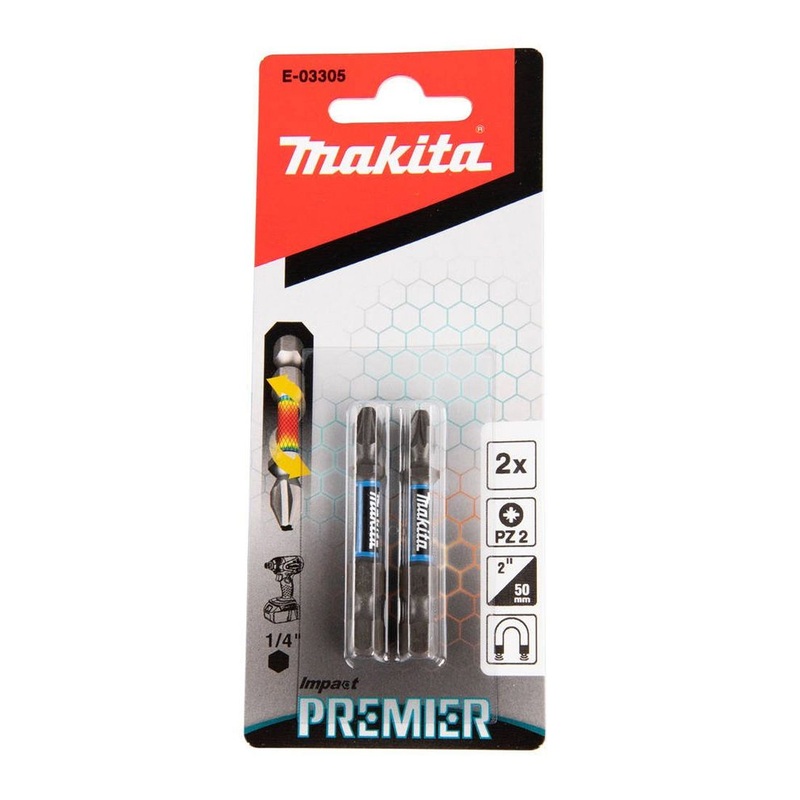 Makita Torsion Control Bit Pozi 2 x 50 E-03305