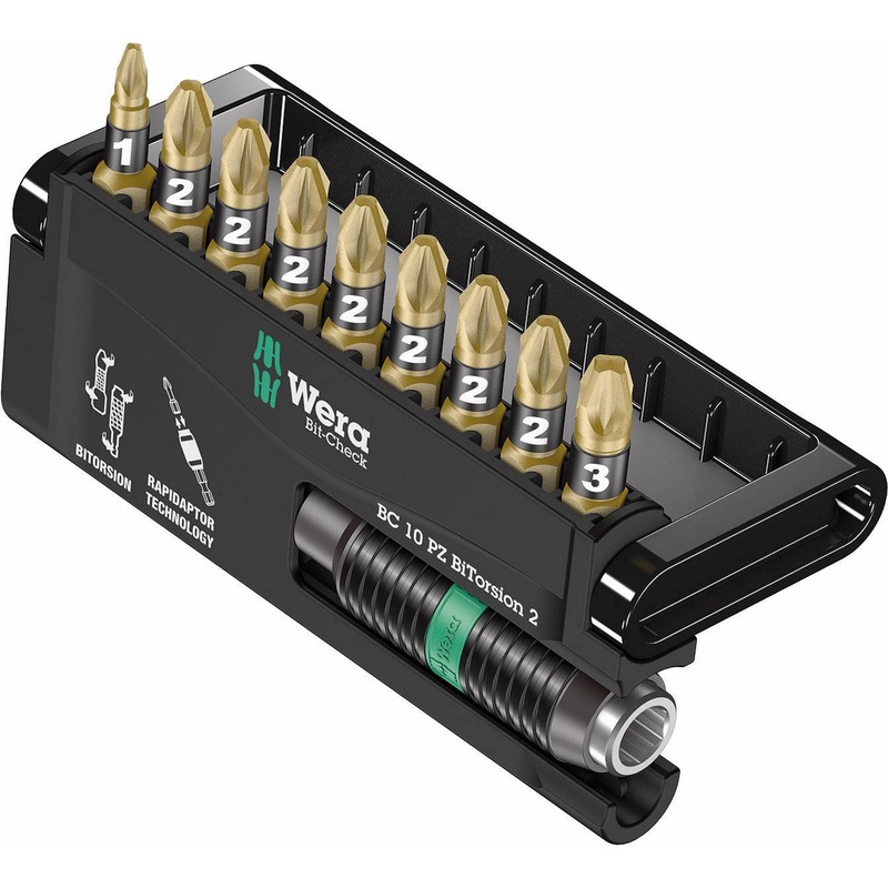 Wera Bit-Check 10 PZ BiTorsion 2, 10 pieces