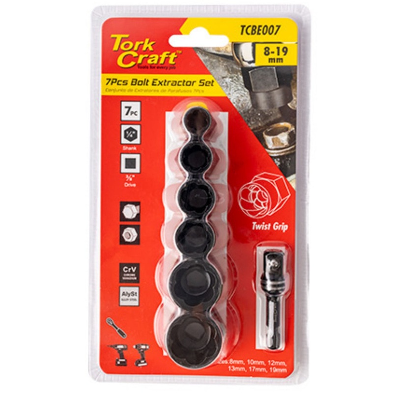 Tork Craft 7Pc Bolt Extractor Set TSBE007