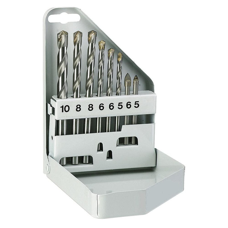 Alpen Glass And Tile Drill Bit Set 8 Piece