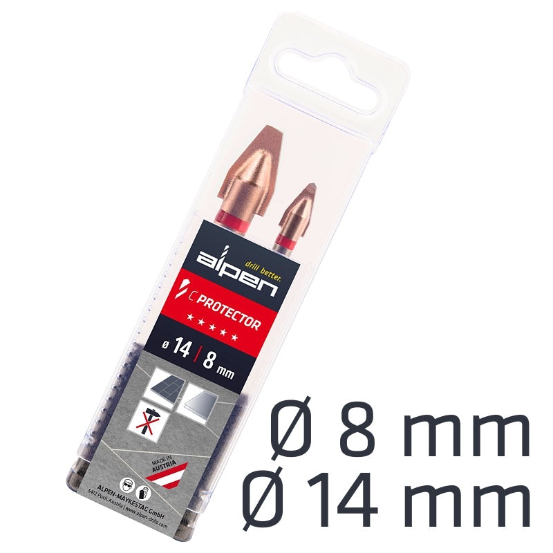 Alpen Porcelain C Protector Drill Bits 14.0mm-8.0 mm