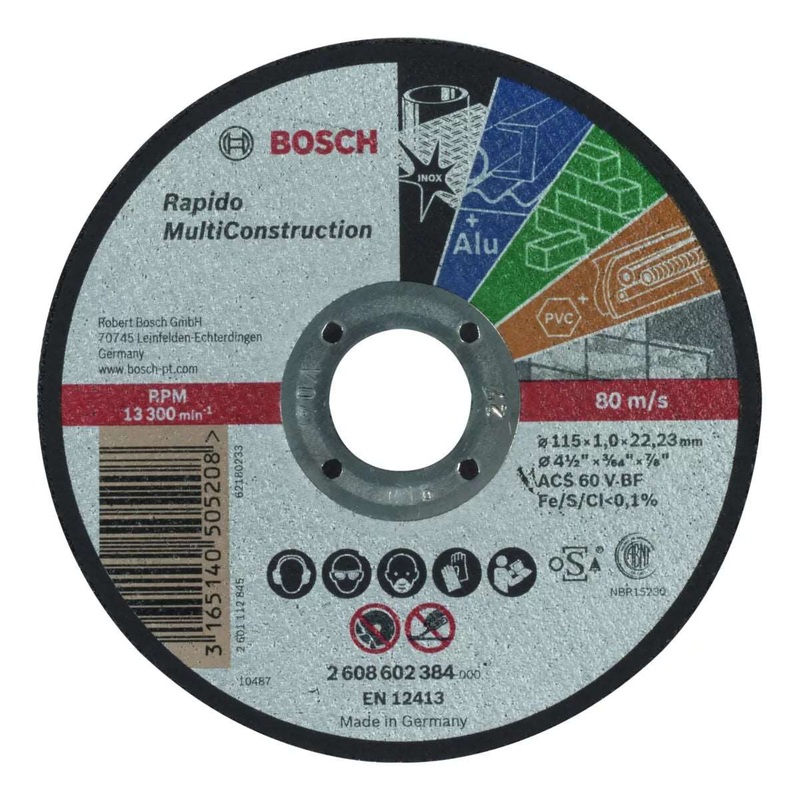 Bosch 115Mm Multi-Constrcution Cutting Disk 2608602384