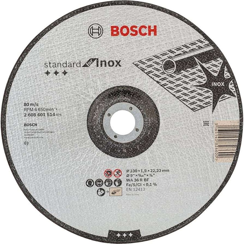 Bosch Cutting Disc 230X22.3Mm standard For Inox 2608601514