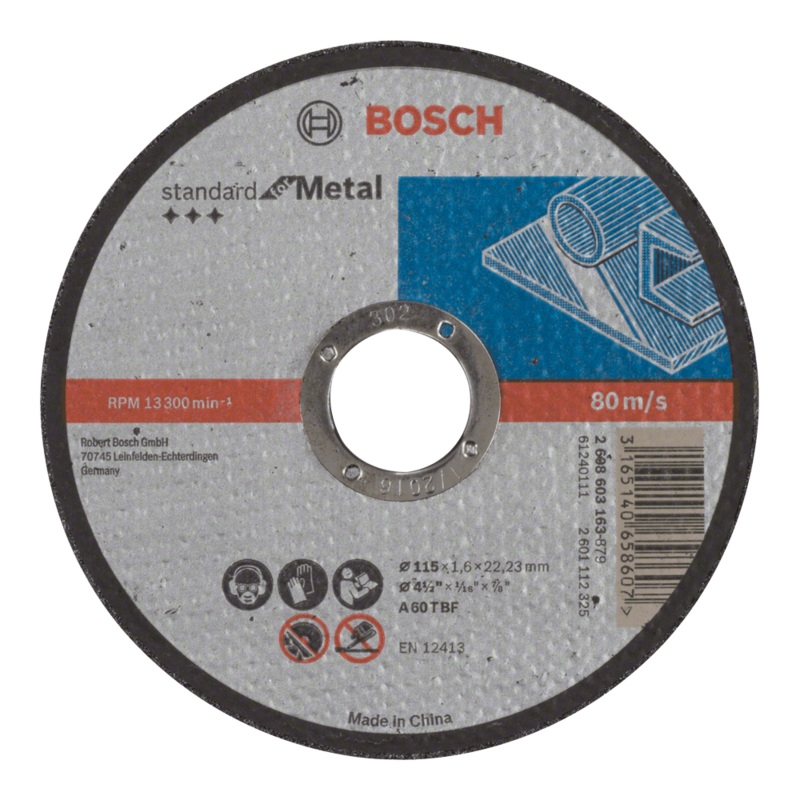 Bosch Standard Cutting Disc 115X1.6X22Mm 2608603163