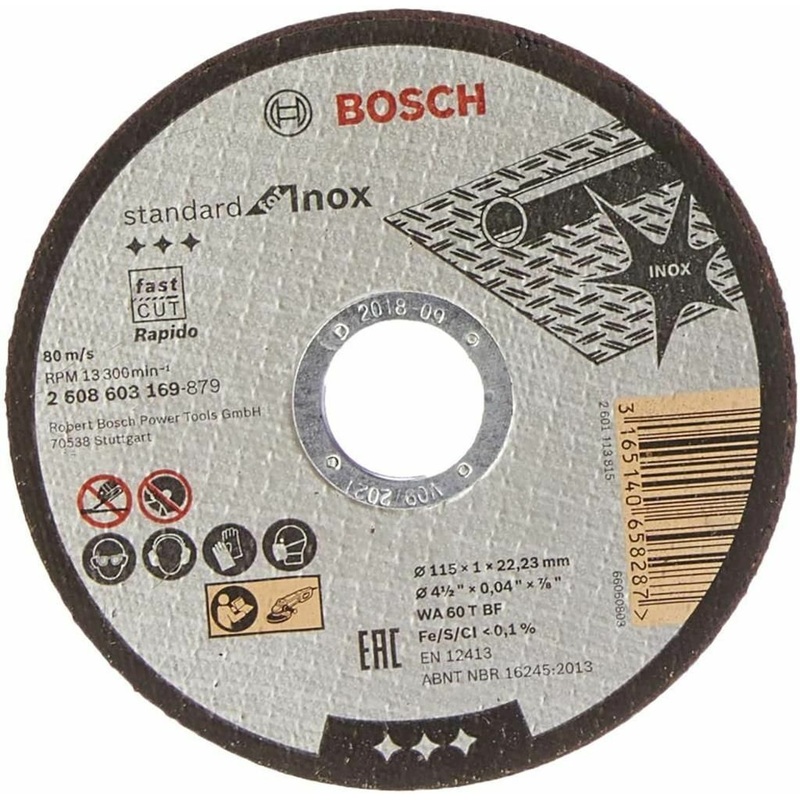 Bosch Std Inox Disc 115X1X22.23Mm 2608603169