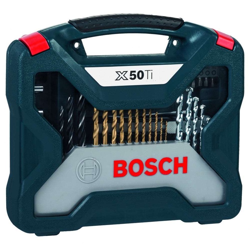 Bosch 50pc X-Line Drill Bit and Screwdriver Bit blue set 2607017406
