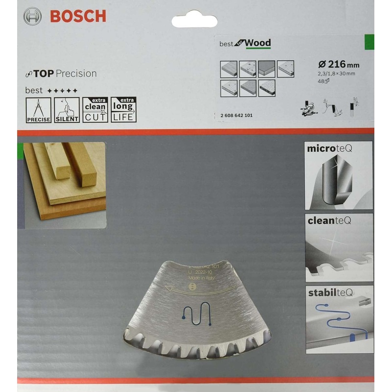 Bosch Best Circular Saw Blade for Wood 216 x 30 x 2.3 mm, 48 2608642101