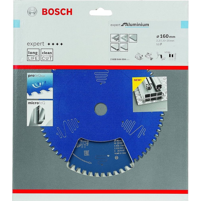 Bosch Expert Circular Saw Blade for Aluminium 160 x 20 x 2,2 mm, 52 2608644094