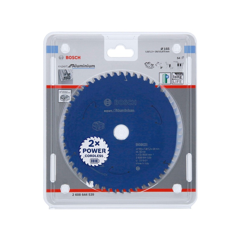 Bosch Expert Circular Saw Blade for Aluminium 165 x 20 x 1,8/1,3 mm, 54 2608644539