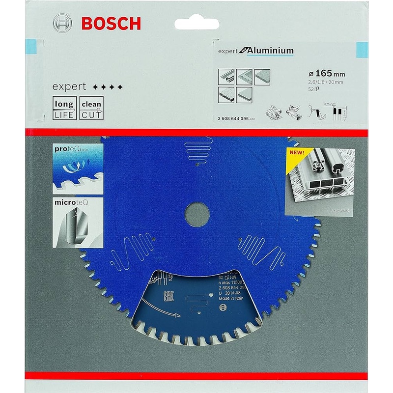 Bosch Expert Circular Saw Blade for Aluminium 165 x 20 x 2,6 mm, 52 2608644095