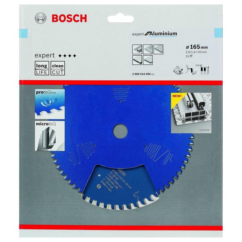 Bosch Expert Circular Saw Blade for Aluminium 165 x 30 x 2,6 mm, 52 2608644096