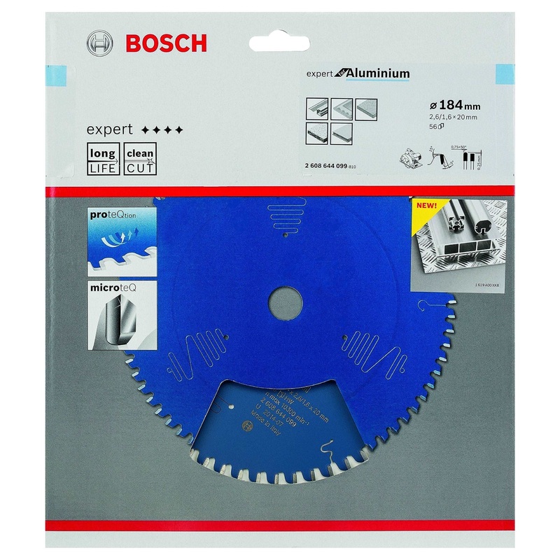 Bosch Expert Circular Saw Blade for Aluminium 184 x 20 x 2,6 mm, 56 2608644099