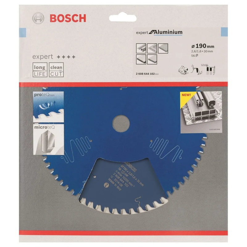 Bosch Expert Circular Saw Blade for Aluminium 190 x 30 x 2,6 mm, 56 2608644102