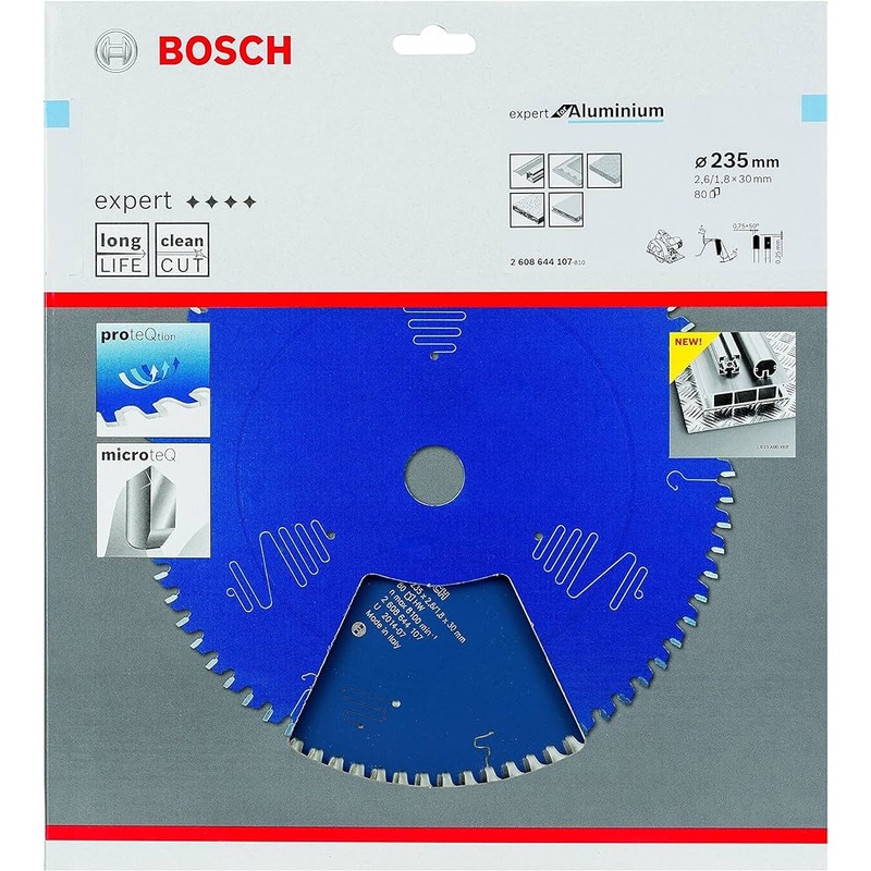 Bosch Expert Circular Saw Blade for Aluminium 235 x 30 x 2,6 mm, 80 2608644107