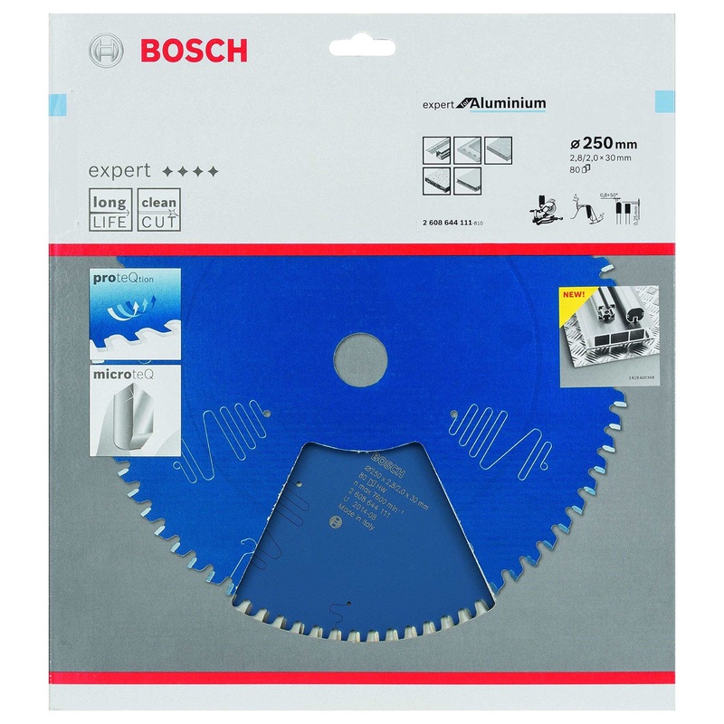 Bosch Expert Circular Saw Blade for Aluminium 250 x 30 x 2,8 mm, 80 2608644111
